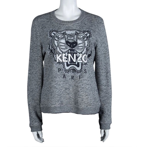 Kenzo Jungle Tiger Embroidered Pullover Crew Neck Sweatshirt - Picture 1 of 10